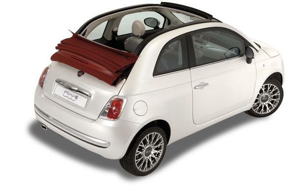 Fiat 500 Cabrio décapotable voiture de location à Minorque